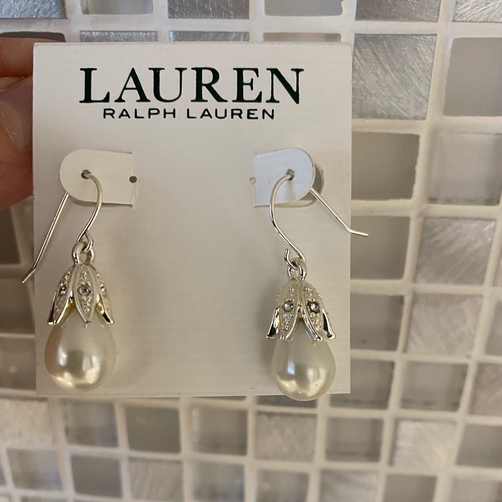 Ralph Lauren NWT  Pearl Drop Earrings